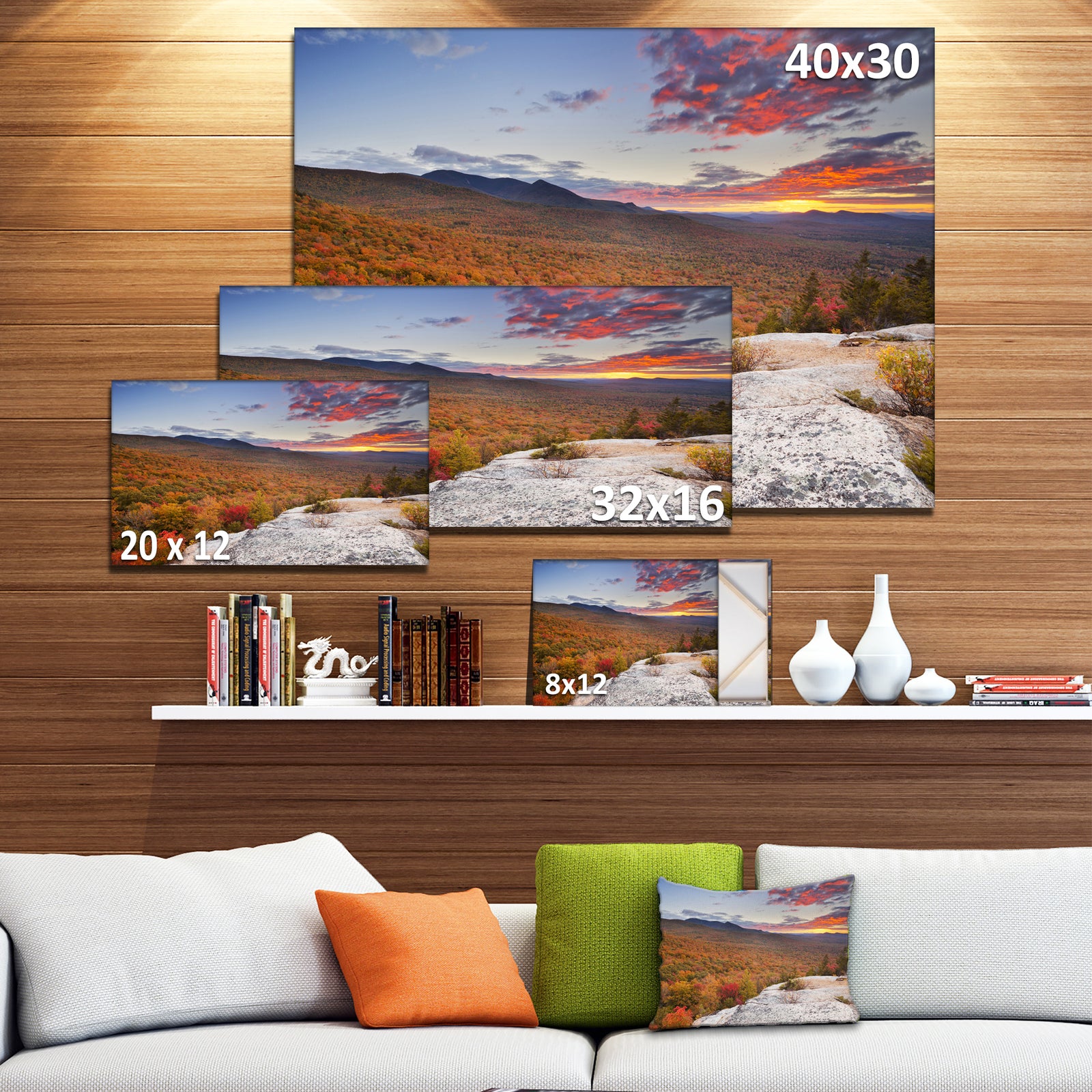 Endless Forests in Fall Foliage - Landscape Wall Art on Canvas