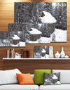 House in Magic Winter Forest - Modern Landscpae Wall Art