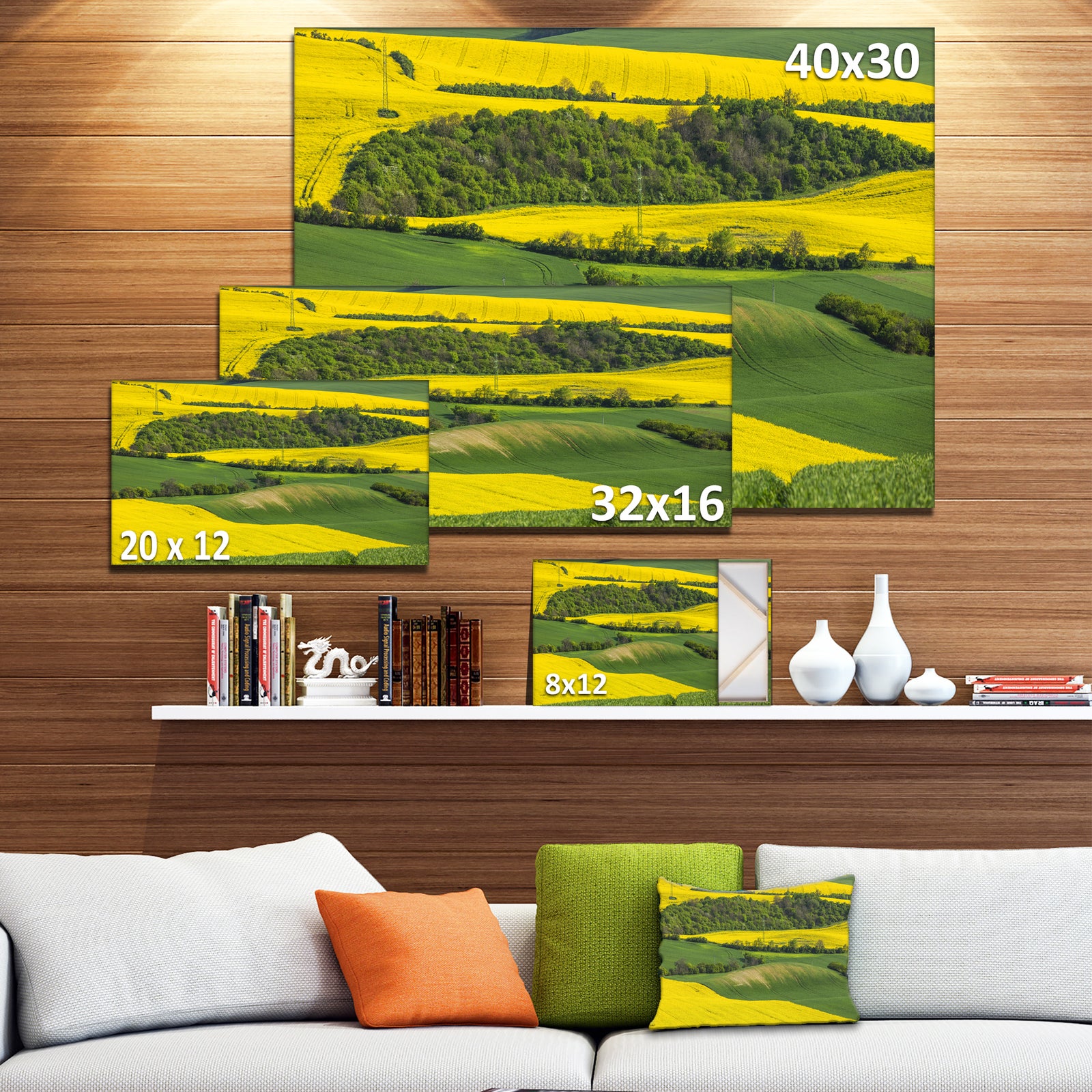Rapeseed Fields and Green Wheat - Modern Landscpae Wall Art