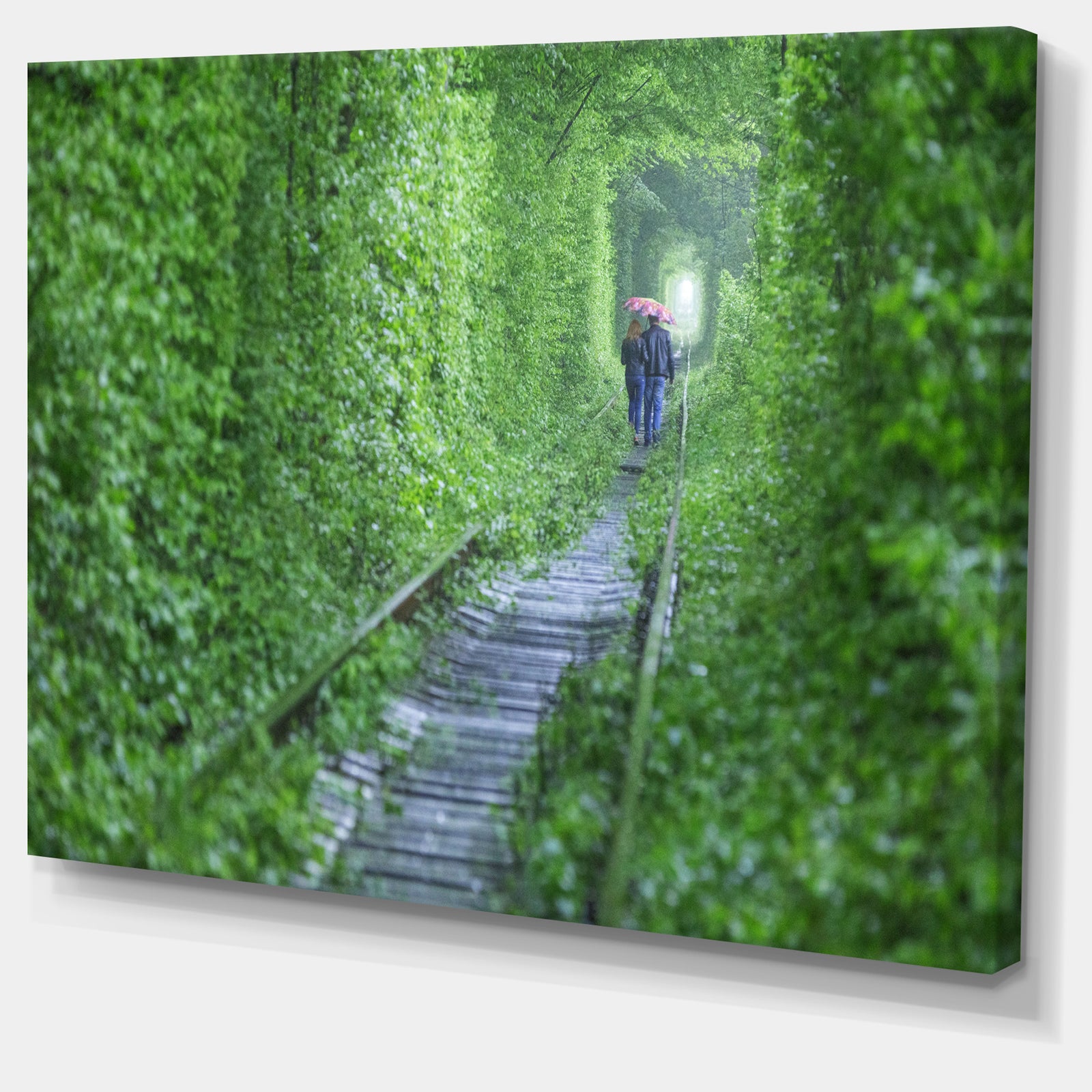 Couple Walking into Tunnel - Modern Landscpae Wall Art