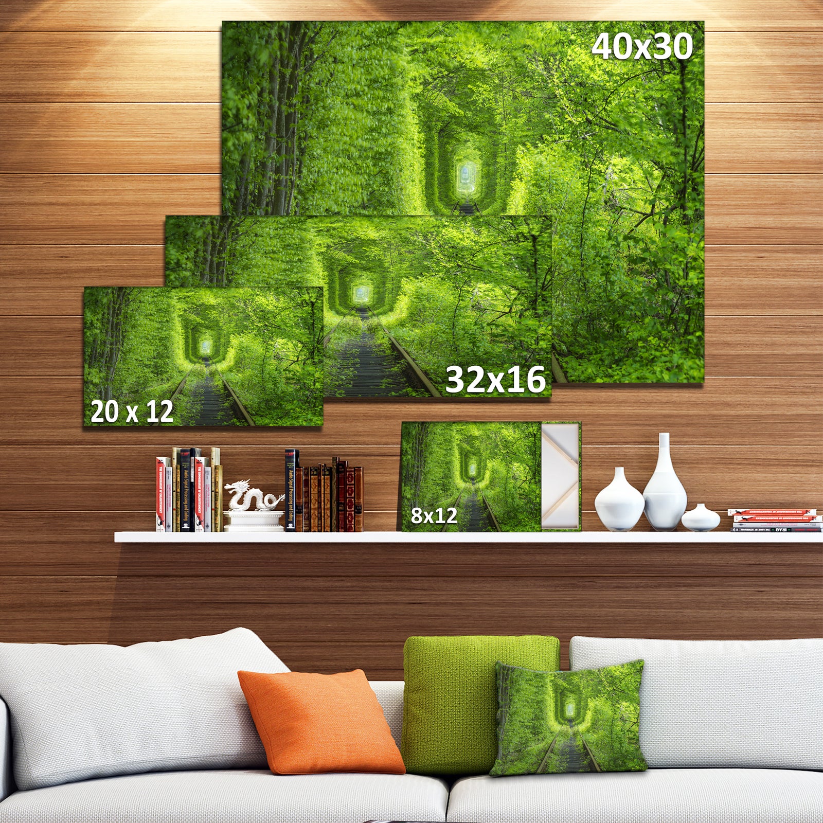 Forest around Rail Way Tunnel - Modern Landscpae Wall Art