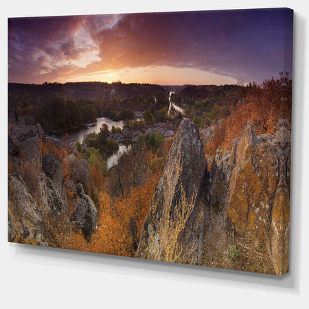 Rural Autumn Sunset Panorama - Modern Landscpae Wall Art