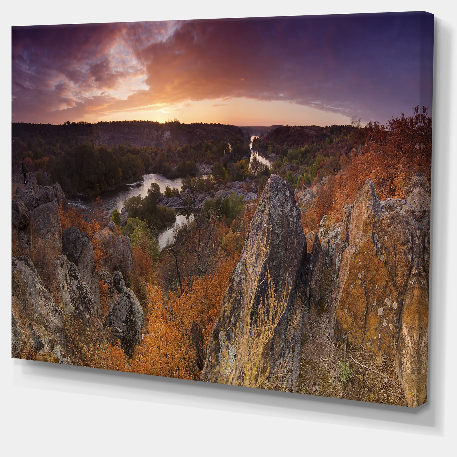 Rural Autumn Sunset Panorama - Modern Landscpae Wall Art