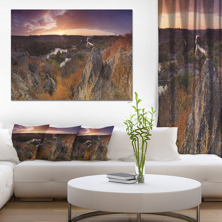 Rural Autumn Sunset Panorama - Modern Landscpae Wall Art