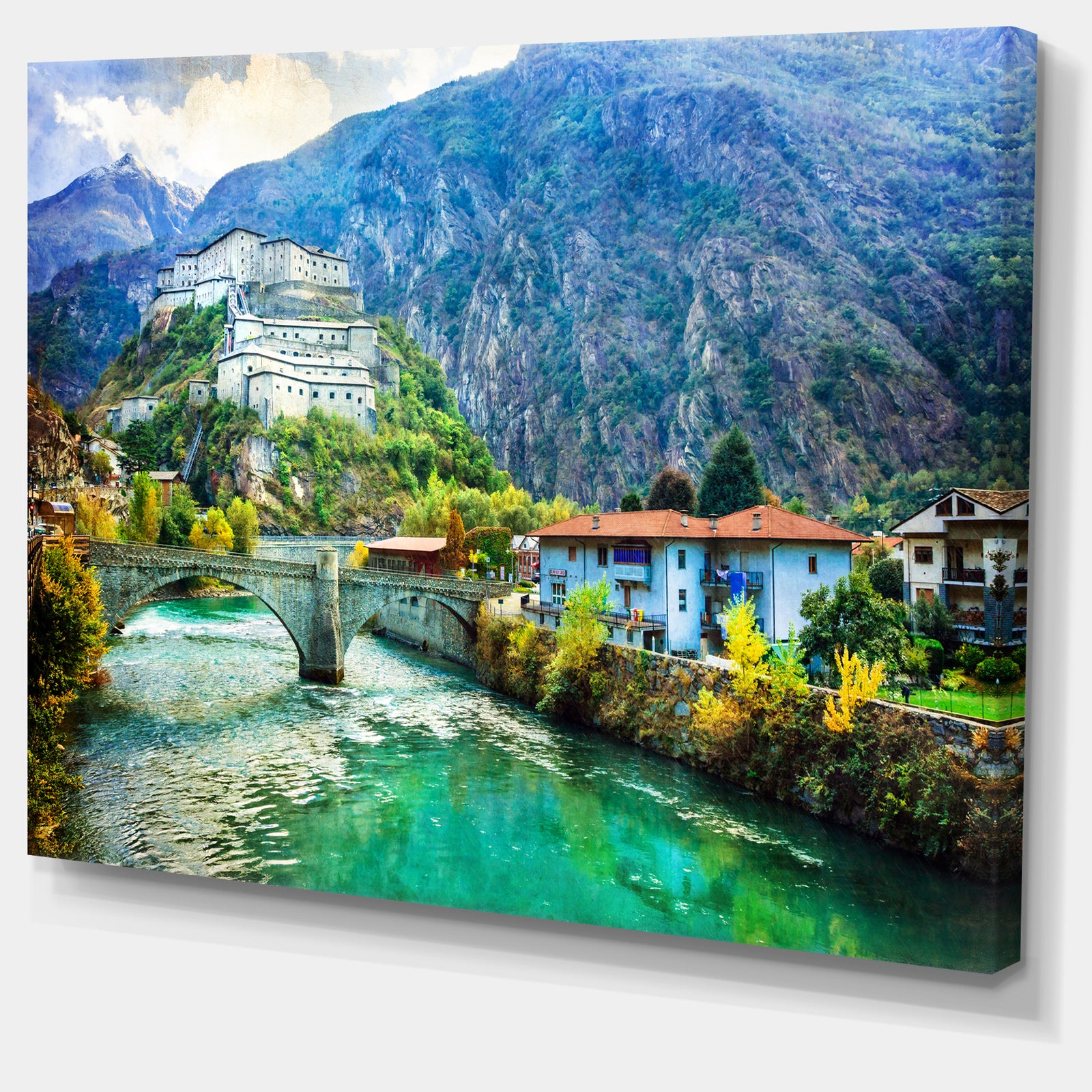 Valle d'Aosta Castles Italy - Modern Landscpae Wall Art