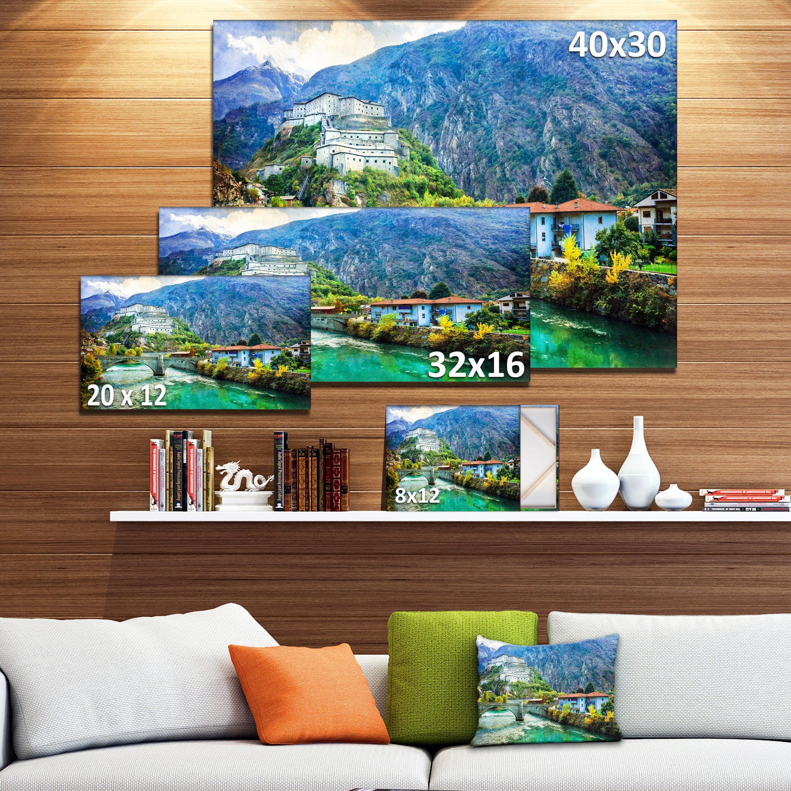 Valle d'Aosta Castles Italy - Modern Landscpae Wall Art