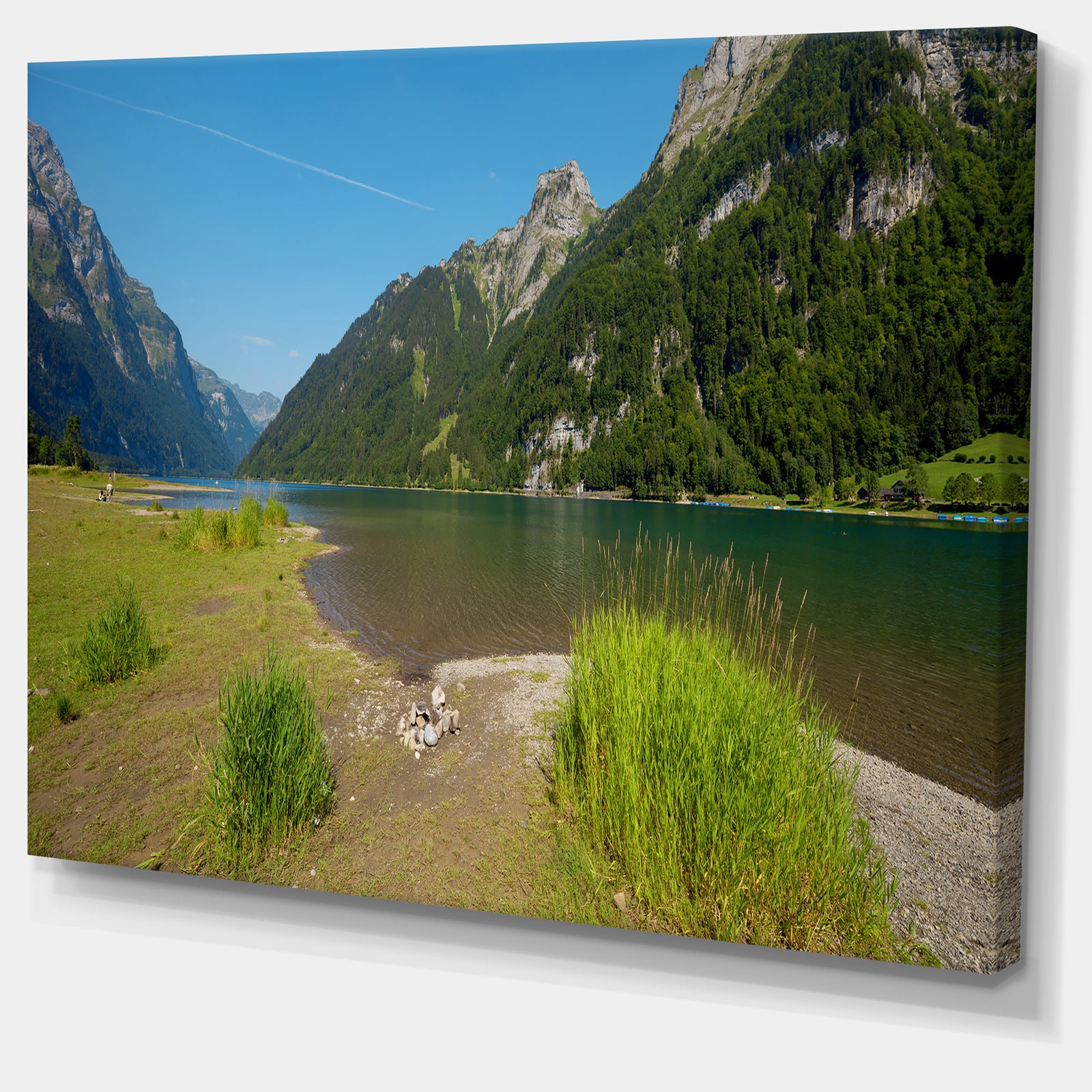 Green Mountain Landscape View - Modern Landscpae Wall Art