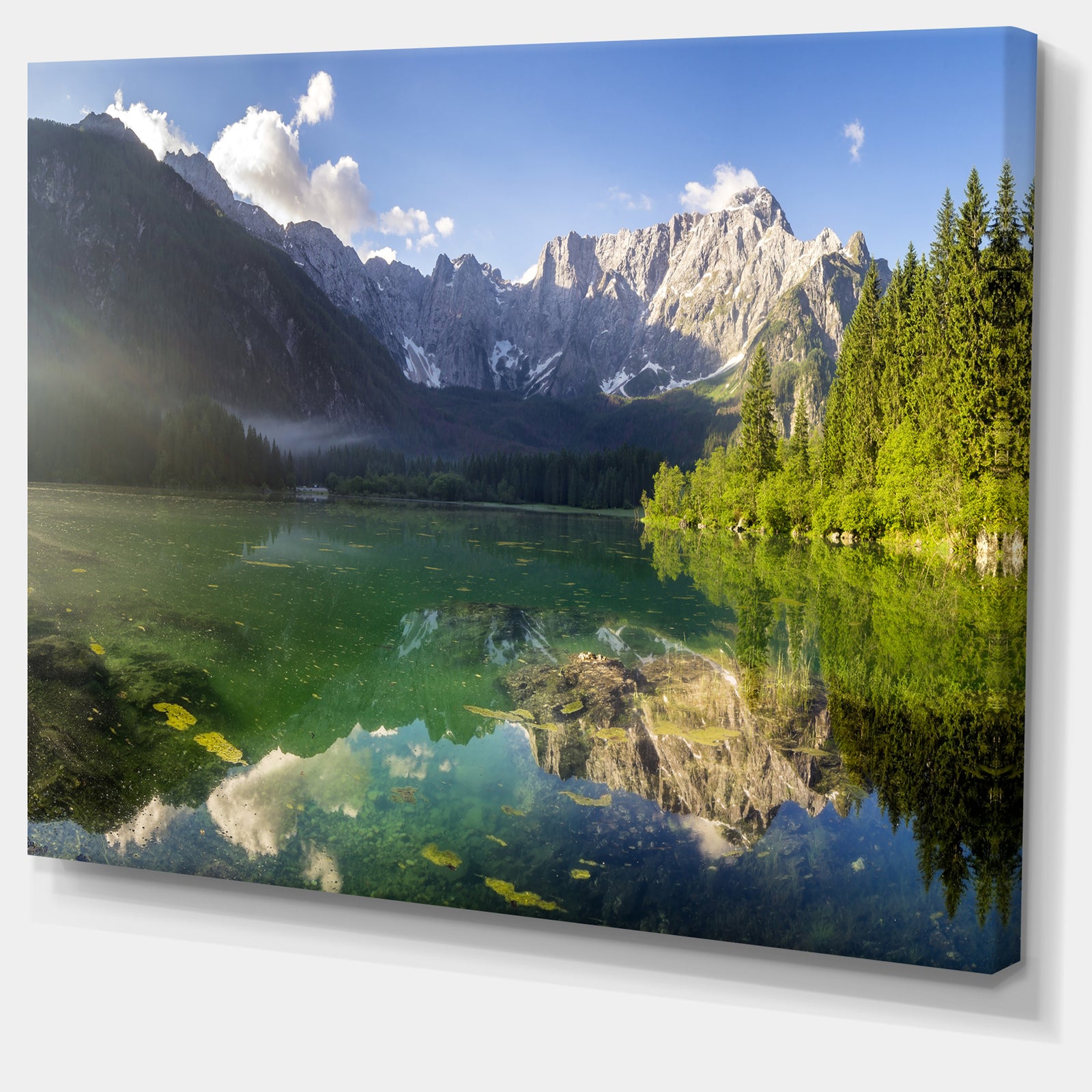 Green Mountain Lake in the Alps - Modern Landscpae Wall Art