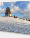 Winter Landscape with Chapel - Modern Landscpae Wall Art