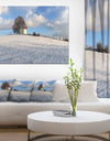 Winter Landscape with Chapel - Modern Landscpae Wall Art