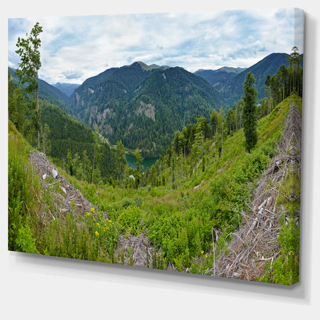 Green Mountains Panorama - Modern Landscpae Wall Art