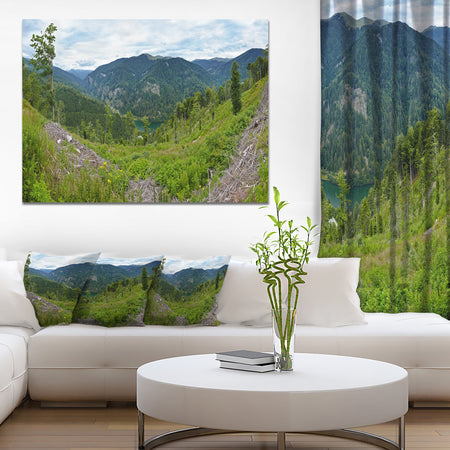 Green Mountains Panorama - Modern Landscpae Wall Art