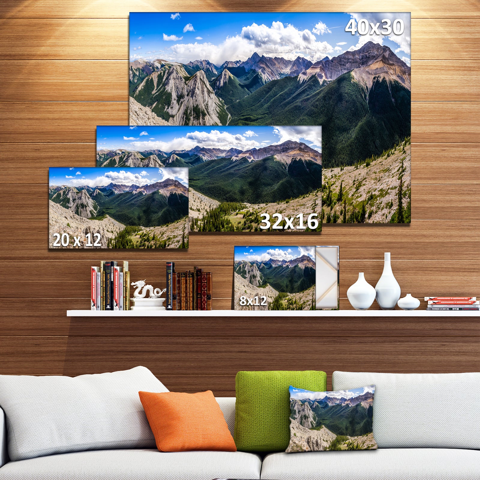 Rocky Mountains Panorama - Modern Landscpae Wall Art