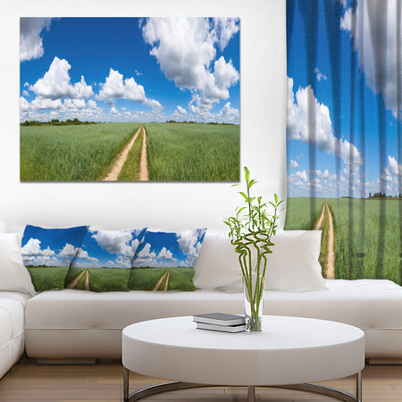 Path in Bright Summer Panorama - Modern Landscpae Wall Art
