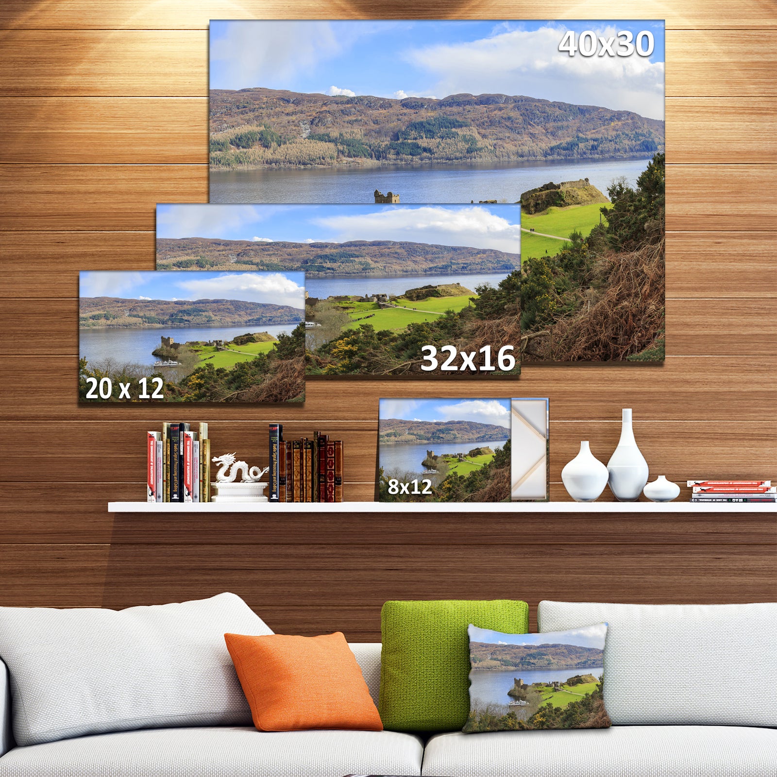 Lago Ness and Urquhart Castle - Modern Landscpae Wall Art