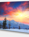 Beautiful Winter Landscape View - Landscape Canvas Wall Artwork