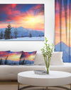 Beautiful Winter Landscape View - Landscape Canvas Wall Artwork