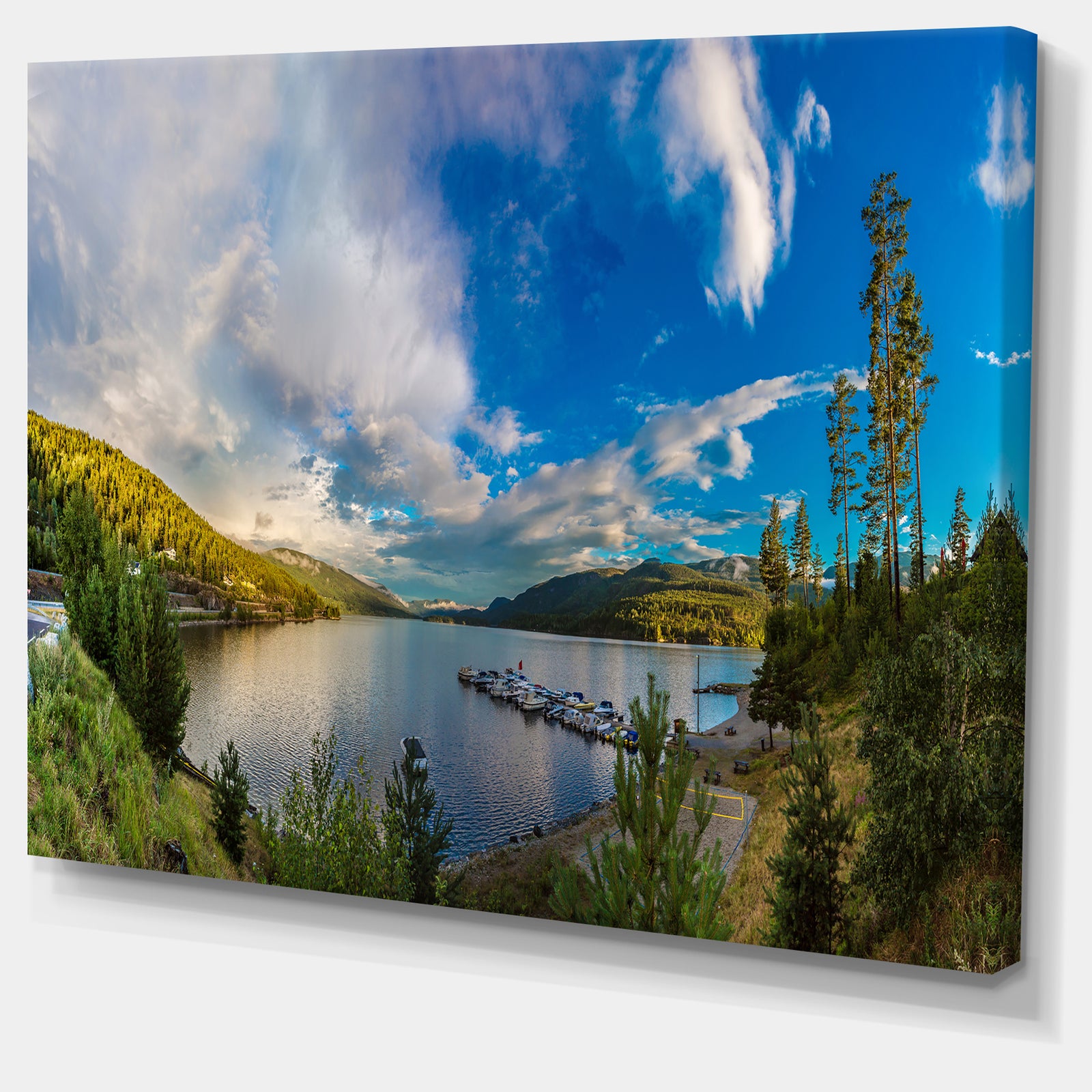 Sognefjord in Norway Panorama - Landscape Canvas Wall Artwork