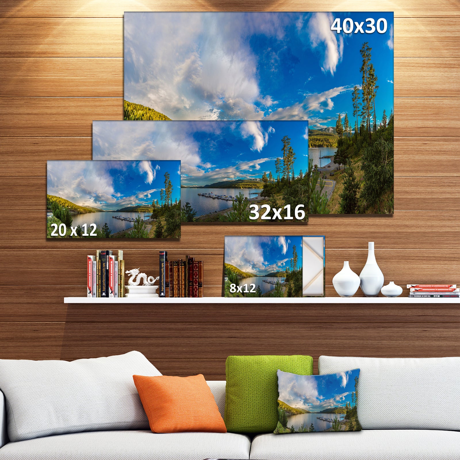 Sognefjord in Norway Panorama - Landscape Canvas Wall Artwork