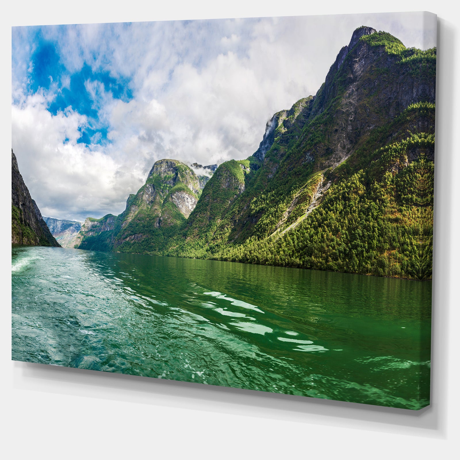 Green Lake Sognefjord Norway - Landscape Canvas Wall Artwork