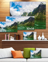 Green Lake Sognefjord Norway - Landscape Canvas Wall Artwork