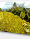 Bright Green Mountain Panorama - Landscape Canvas Wall Artwork