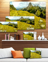 Bright Green Mountain Panorama - Landscape Canvas Wall Artwork