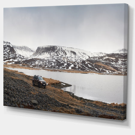 SUV Road Trip Adventure - Landscape Canvas Wall Artwork