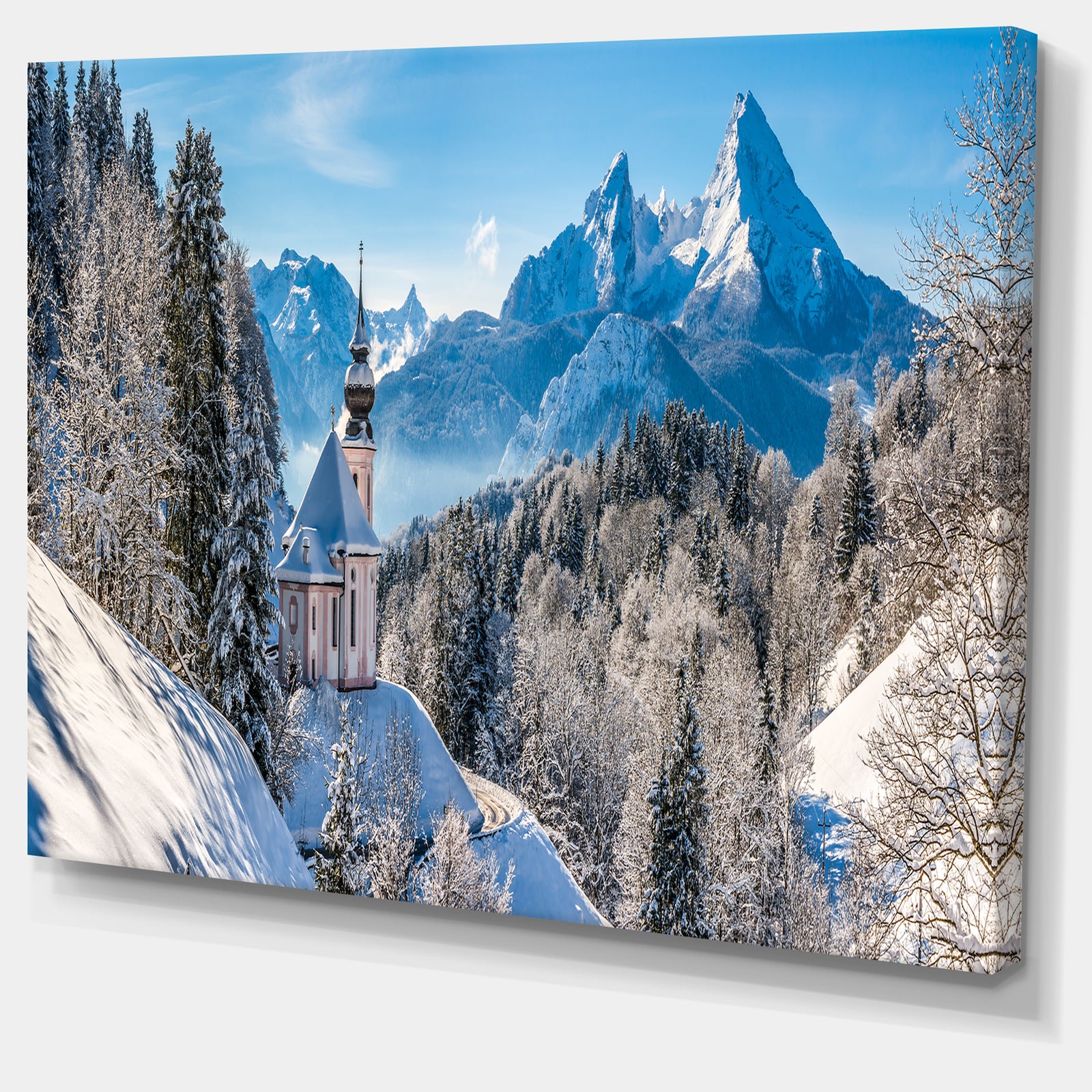 Winter in the Bavarian Alps - Landscape Canvas Wall Artwork