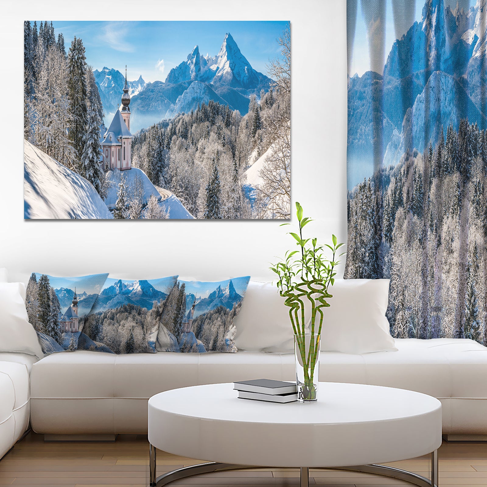 Winter in the Bavarian Alps - Landscape Canvas Wall Artwork