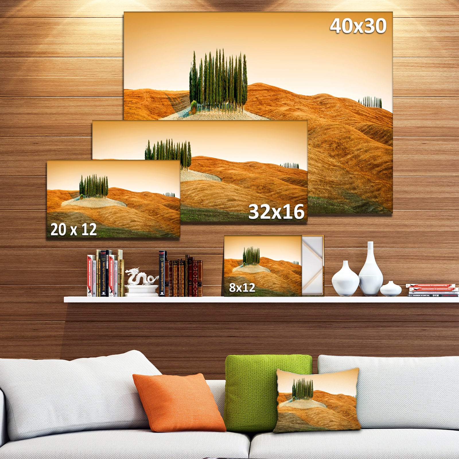 Cypress Grove Panorama - Landscape Canvas Wall Artwork