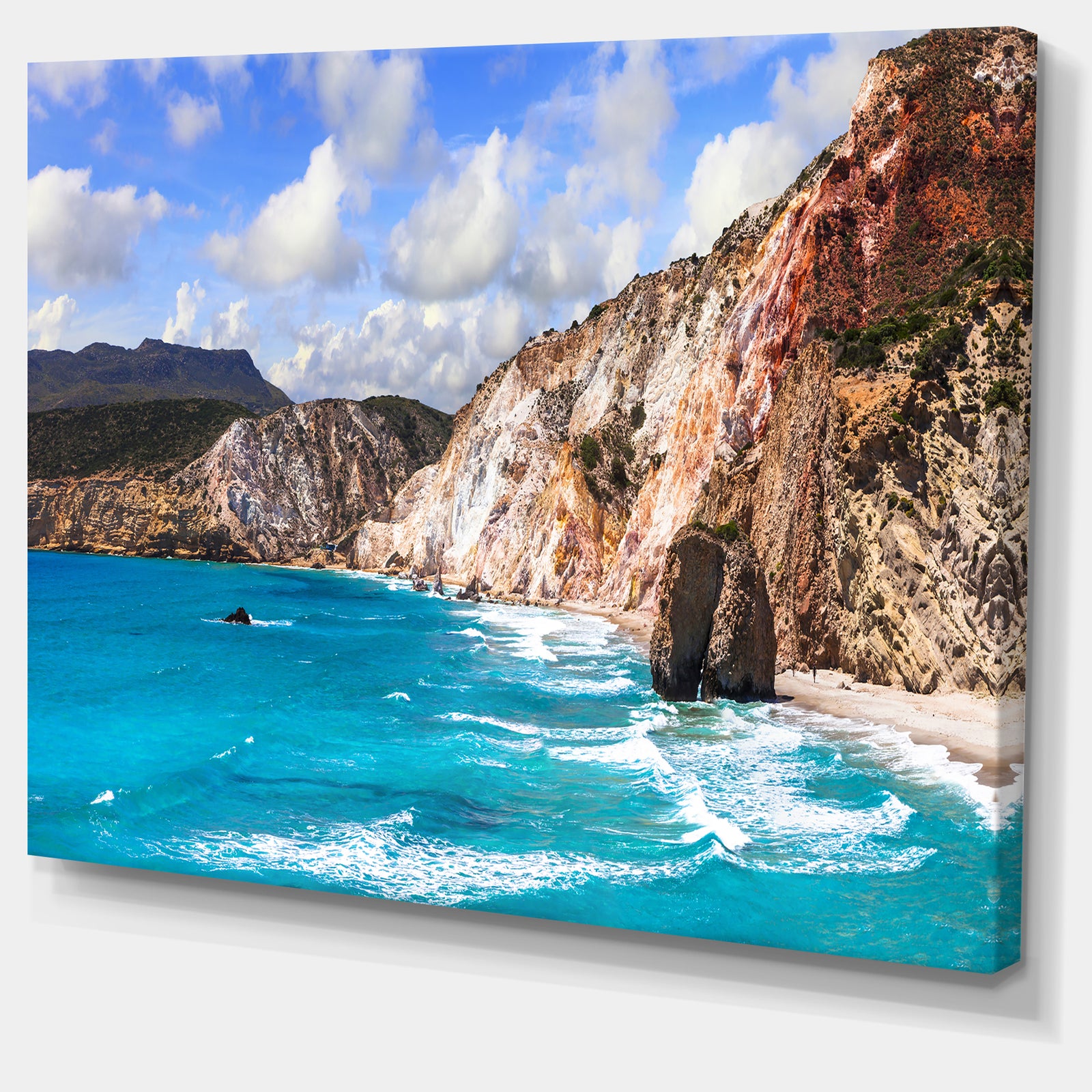 Greek Islands Scenic Beaches - Landscape Canvas Wall Artwork
