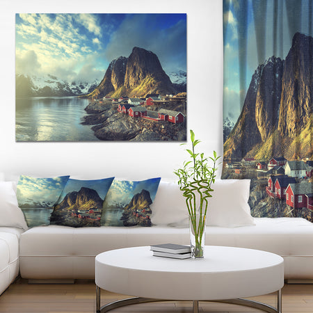 Fishing Hut at Spring Sunset - Landscape Canvas Wall Artwork