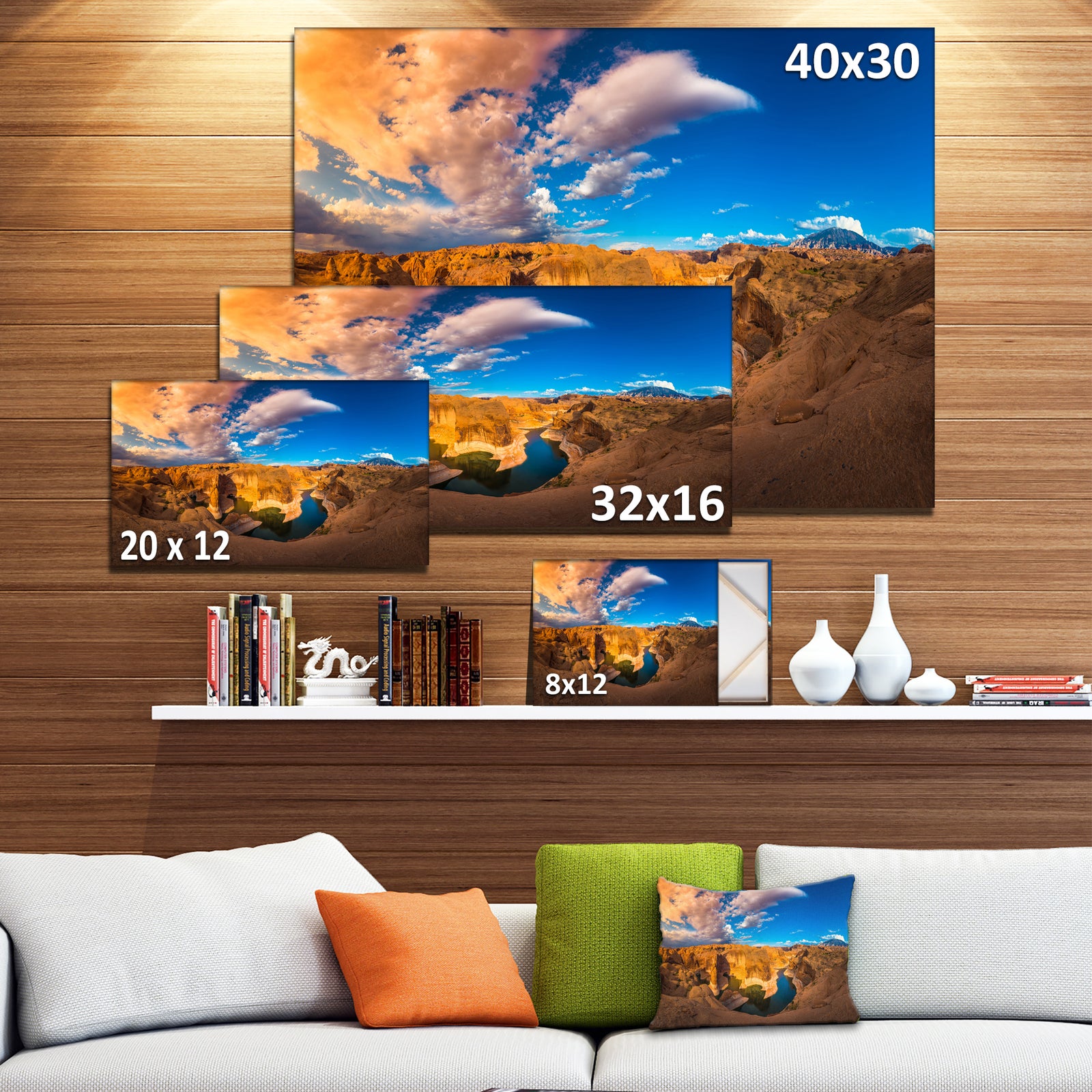 Reflection Canyon Lake Powell - Landscape Canvas Wall Artwork