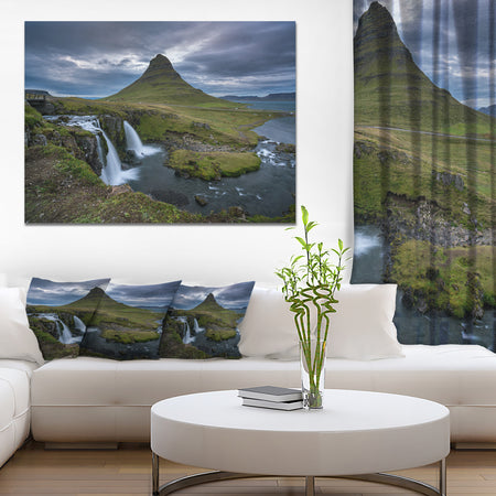 Beautiful Kirkjufellsfoss Waterfall - Landscape Canvas Wall Artwork