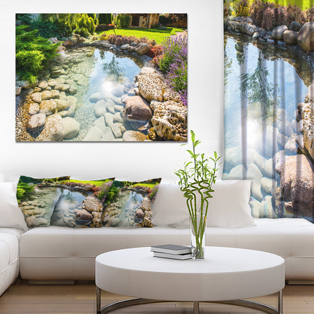 Stream in Rocky Landscape - Landscape Canvas Wall Artwork