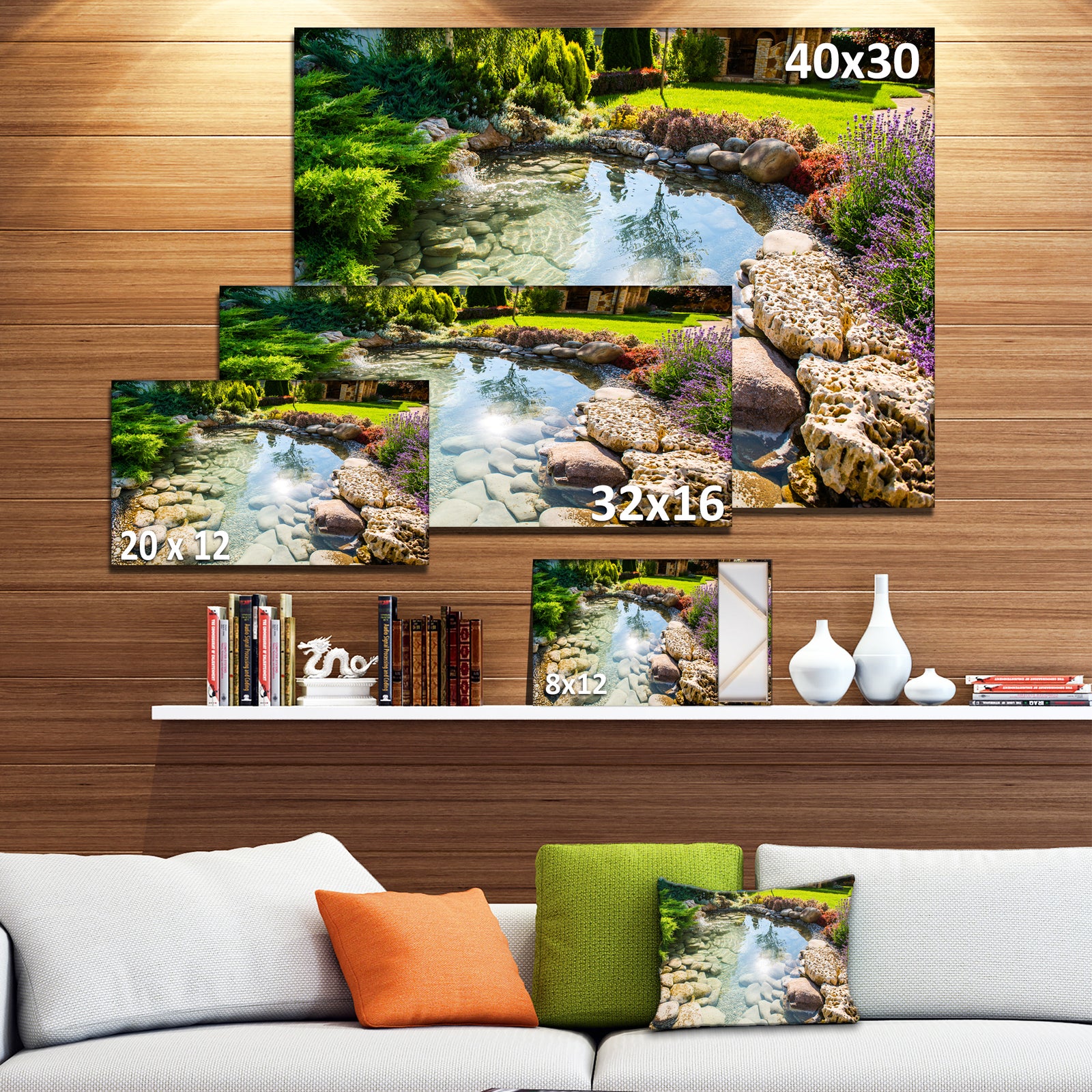 Stream in Rocky Landscape - Landscape Canvas Wall Artwork
