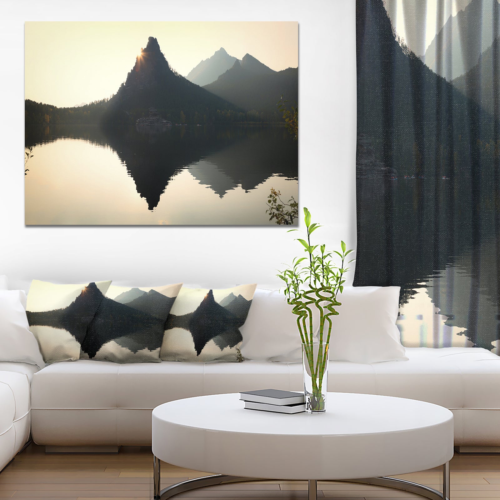 National Park Burabay at Sunset - Landscape Canvas Wall Artwork