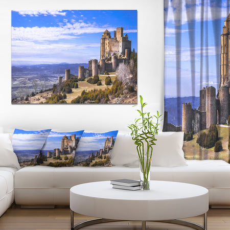 Medieval Loarre Castle Panorama - Landscape Canvas Wall Artwork