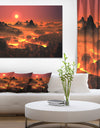 Burning Volcano Country - Landscape Canvas Wall Artwork