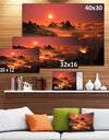 Burning Volcano Country - Landscape Canvas Wall Artwork