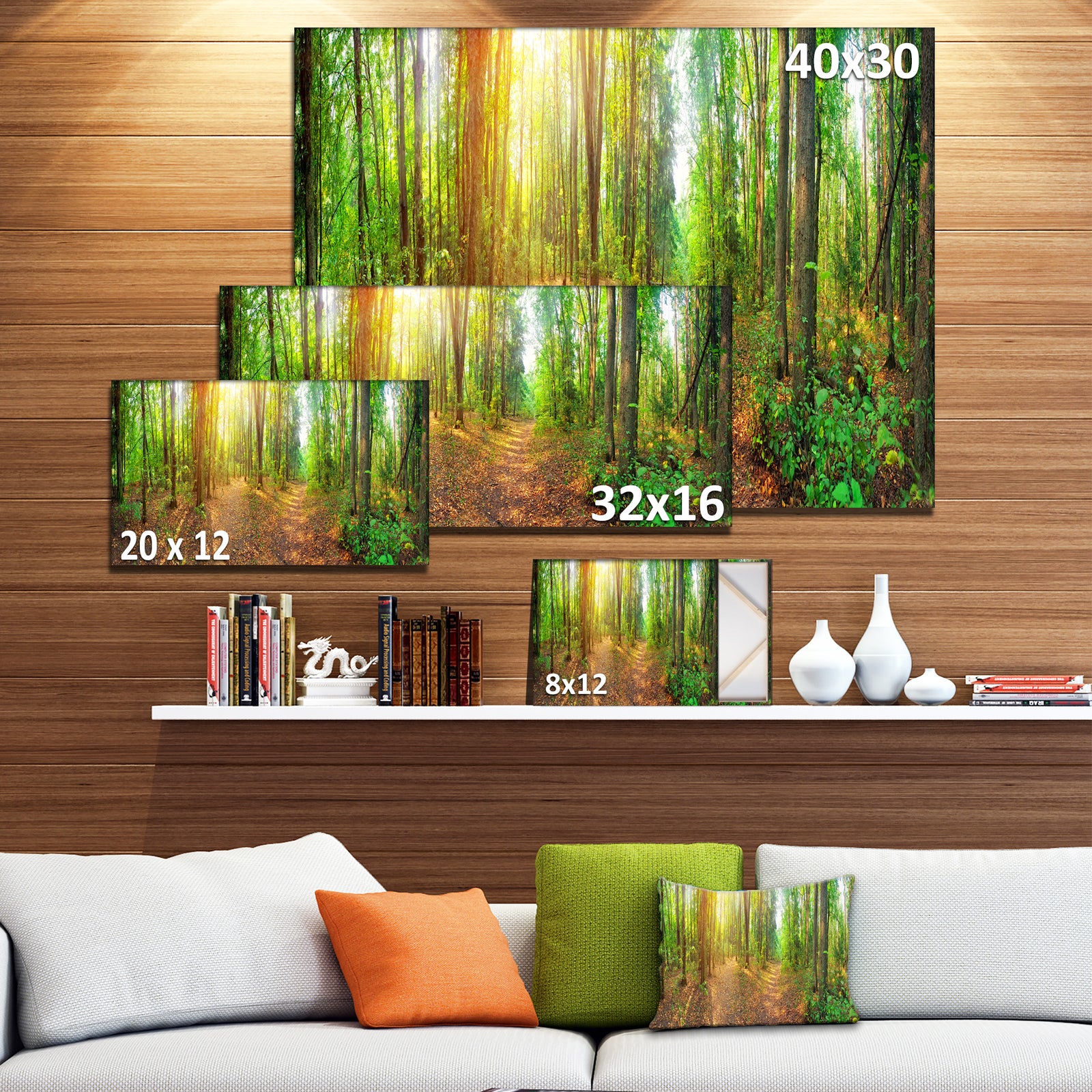 Dense Forest Panorama - Landscape Canvas Wall Artwork