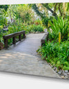 Stone Pathway into Garden - Landscape Canvas Wall Artwork