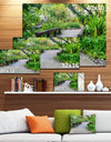 Stone Pathway into Garden - Landscape Canvas Wall Artwork