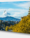 Old Town and Hills in Tbilisi - Landscape Canvas Wall Artwork