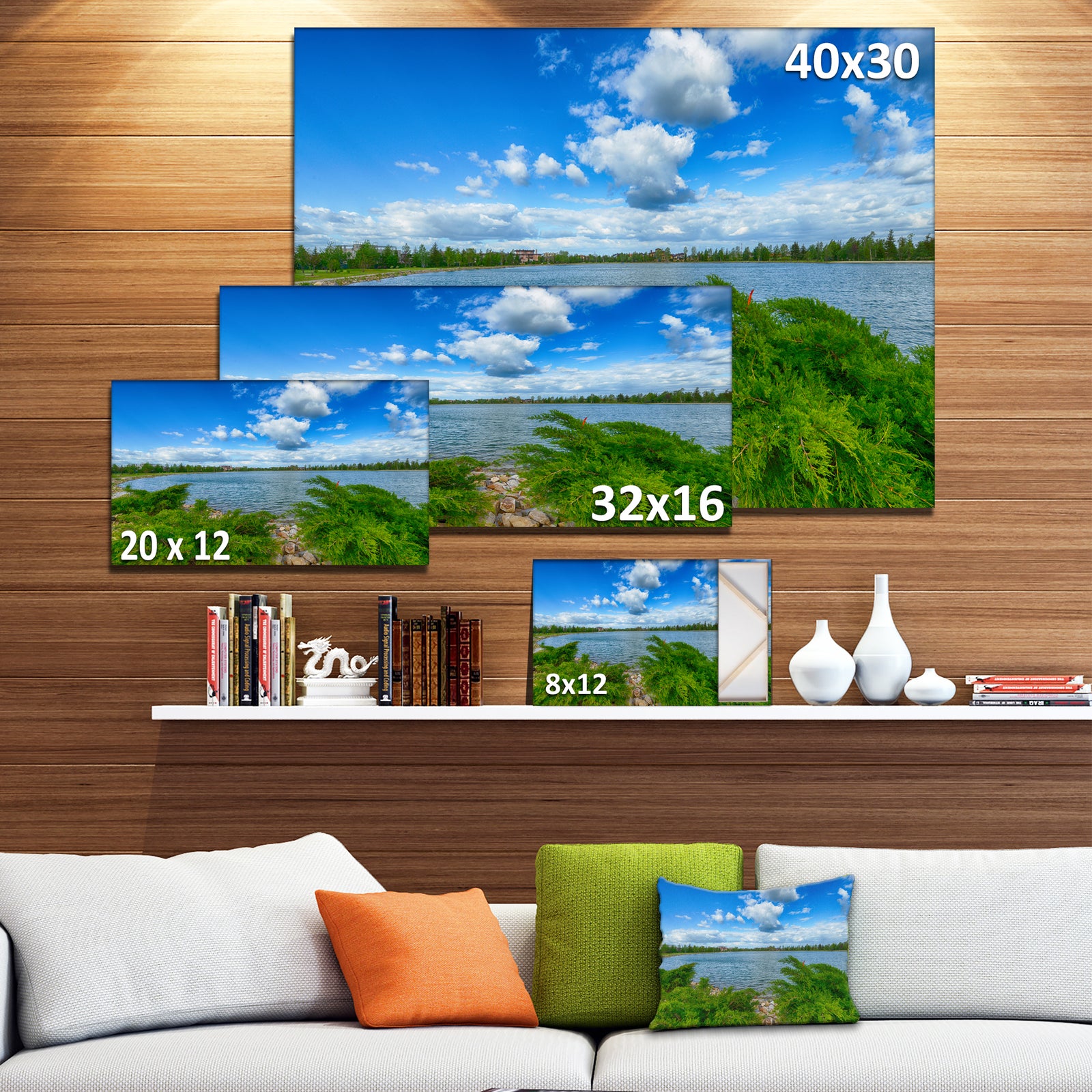 Landscape with Green and Waters - Landscape Canvas Wall Artwork