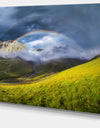 Rainbow in Mountain Valley - Landscape Canvas Wall Artwork