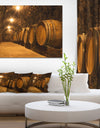 Oak Barrels in the Tunnel - Landscape Wall Artwork