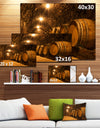 Oak Barrels in the Tunnel - Landscape Wall Artwork