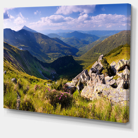 Rocky Summer Hills under Blue Sky - Landscape Wall Artwork